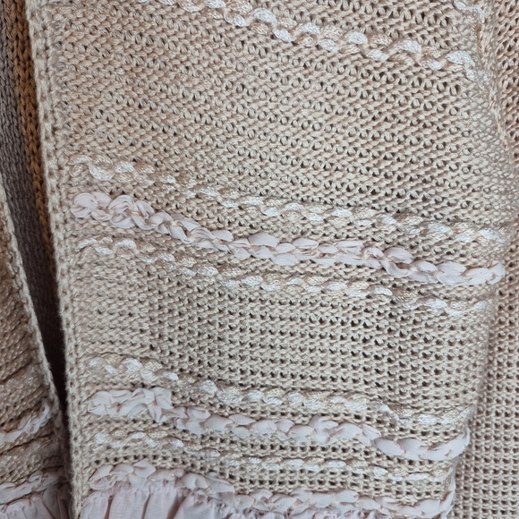 Ruby Rd. Blush Knit Ruffle Cardigan - Picture 6 of 8